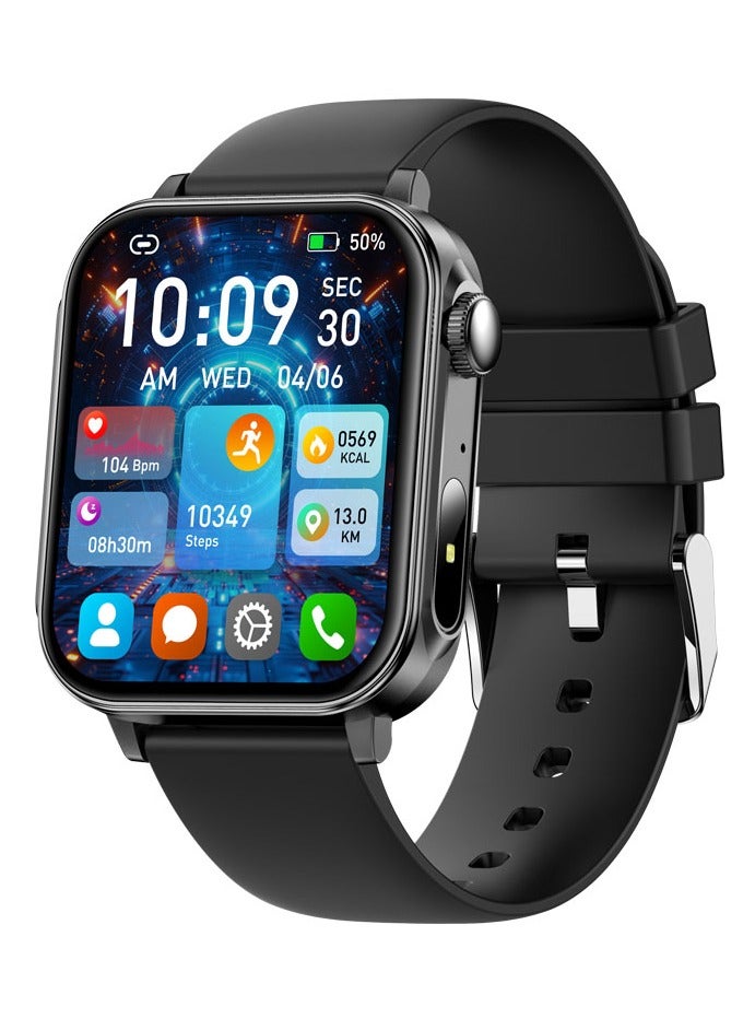 Men's 1.83"HD large screen multiple sports modes Type-C rechargeable Bluetooth phone large capacity battery smart watch - Image 1