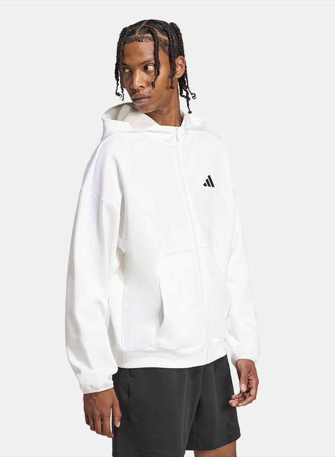 Adidas Future Icons Small Logo Full-Zip Hoodie - Image 3