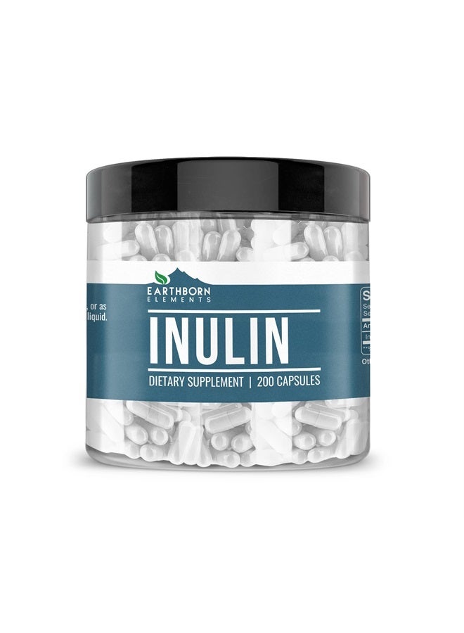 earthborn elements إنولين FOS 200 كبسولة، نقية وغير مخففة، بدون إضافات - Image 1
