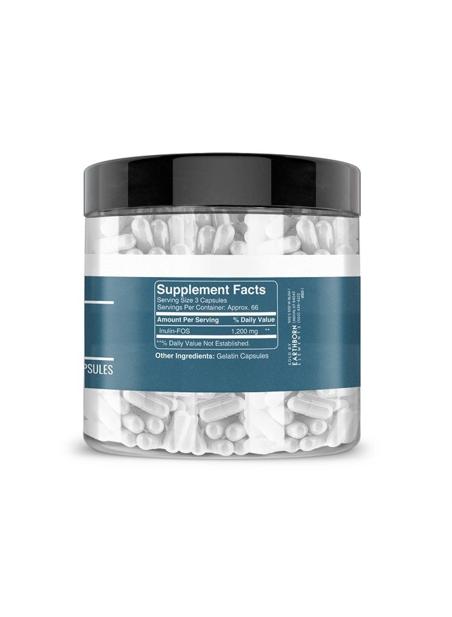 earthborn elements إنولين FOS 200 كبسولة، نقية وغير مخففة، بدون إضافات - Image 3