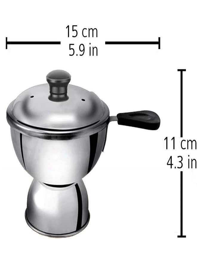 Divviks Steel Chiratta Puttu Maker Stainless Steel, Use with Pressure Cooker, Silver color 300 ML - Image 4