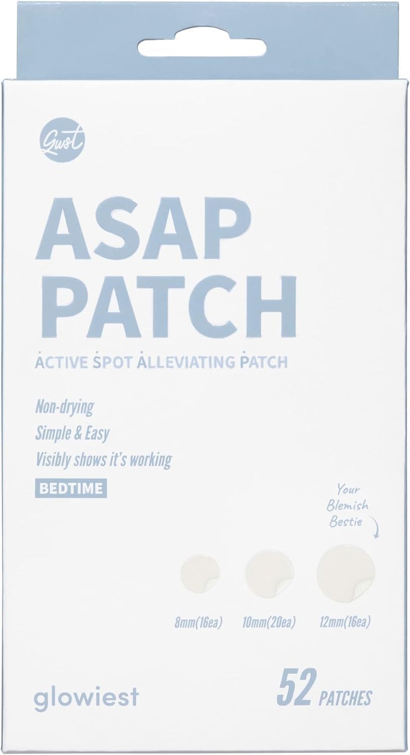 glowiest ASAP Patch Bedtime (52 Patches): Invisible Spot Treatment l Dressing Dots - Premium Hydrocolloid & Niacinamide | Vegan - For All Skin Types