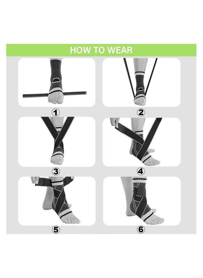 SYOSI - Ankle Brace, Compression Ankle Support, with Adjustable Wrap Ankle Socks, for Men & Women, for Plantar Fasciitis, Achilles Tendon, Sprained Ankle, Stabilize Ligaments, Sports Protection(1 Pack) - Image 1
