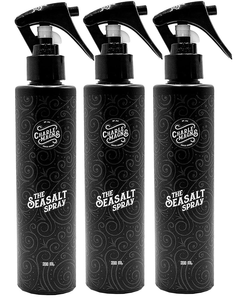 Charlemagne Sea Salt Hair Spray - 6.76 Fl Oz, Pack of 3 - Firm Hold, Pre-Style Volume & Heat Protection - Texture & Texturizing Curl Spray - Beach Wave Curls & Hair Volume - Image 1