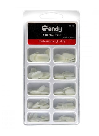 مجموعة اظافر اصطناعية 100 حبه ابيض قابل للطلاء طقم اظافر TR-13