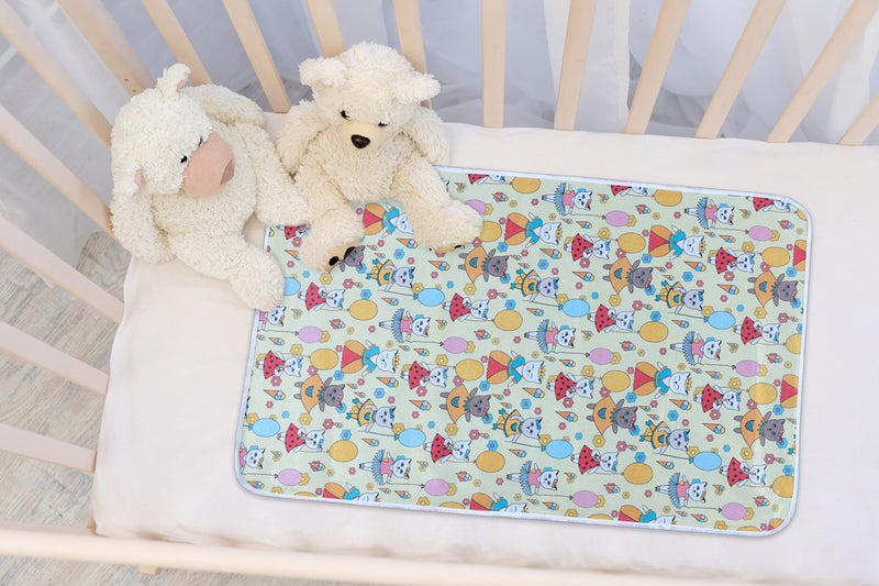 Aazeem New Born Baby Polyster Sheets Waterproof | Bed Protector Baby Dry Sheet | Baby Dry Mats Waterproof and New Baby Born Product |Pack of 1 |Cream | - Image 2