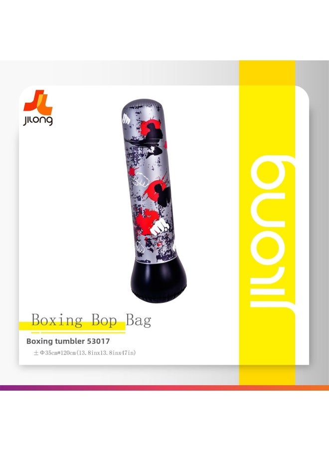 JILONG Direct PVC Inflatable Tumbler Boxing Target Toy Ocean Ball Inflatable Cup Holder-Color:Boxing Tumbler (Φ35cm * 120cm)53017-Specifications:Dimensions See Detail Page  - Image 1