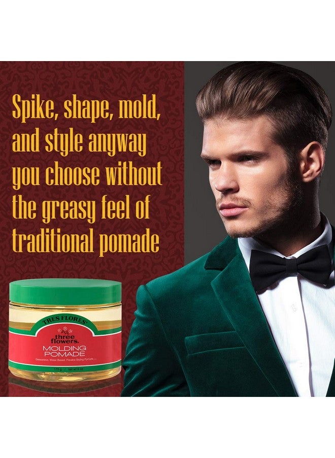 Three Flowers Tres Flores Molding Hair Styling Cream Pomade, For All Hair Types - 6 oz. (2 Pack) - Image 4