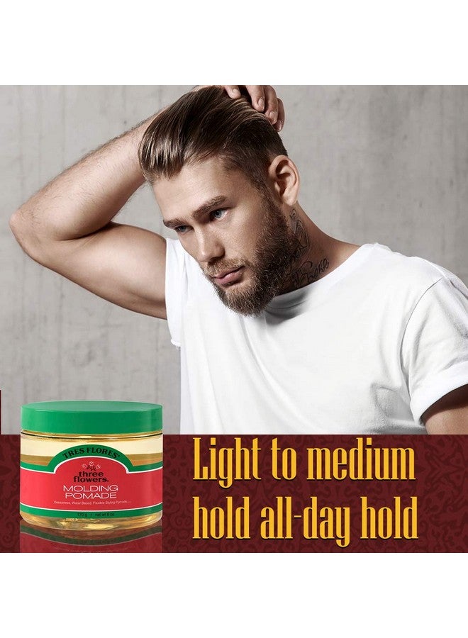 Three Flowers Tres Flores Molding Hair Styling Cream Pomade, For All Hair Types - 6 oz. (2 Pack) - Image 3