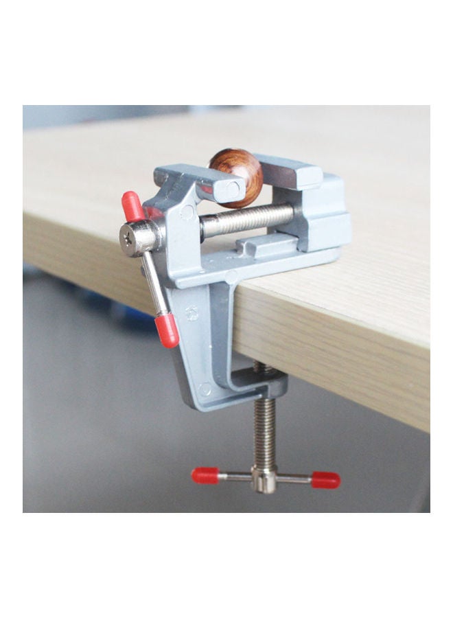 NIBEMINENT Aluminum Miniature Multi-functional Vise Clamp Silver 9 x 4 9cm - Image 1