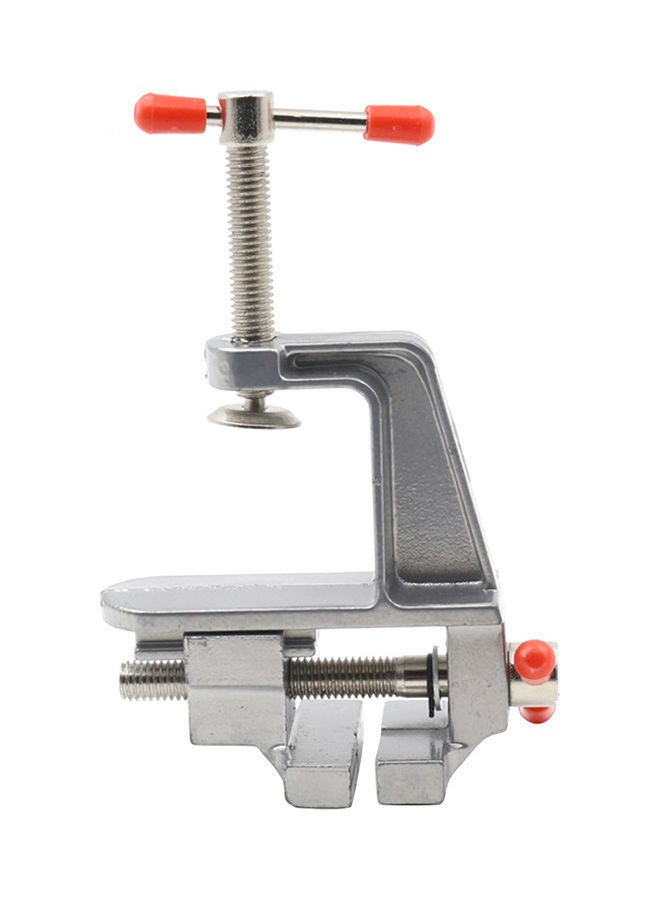 NIBEMINENT Aluminum Miniature Multi-functional Vise Clamp Silver 9 x 4 9cm - Image 3