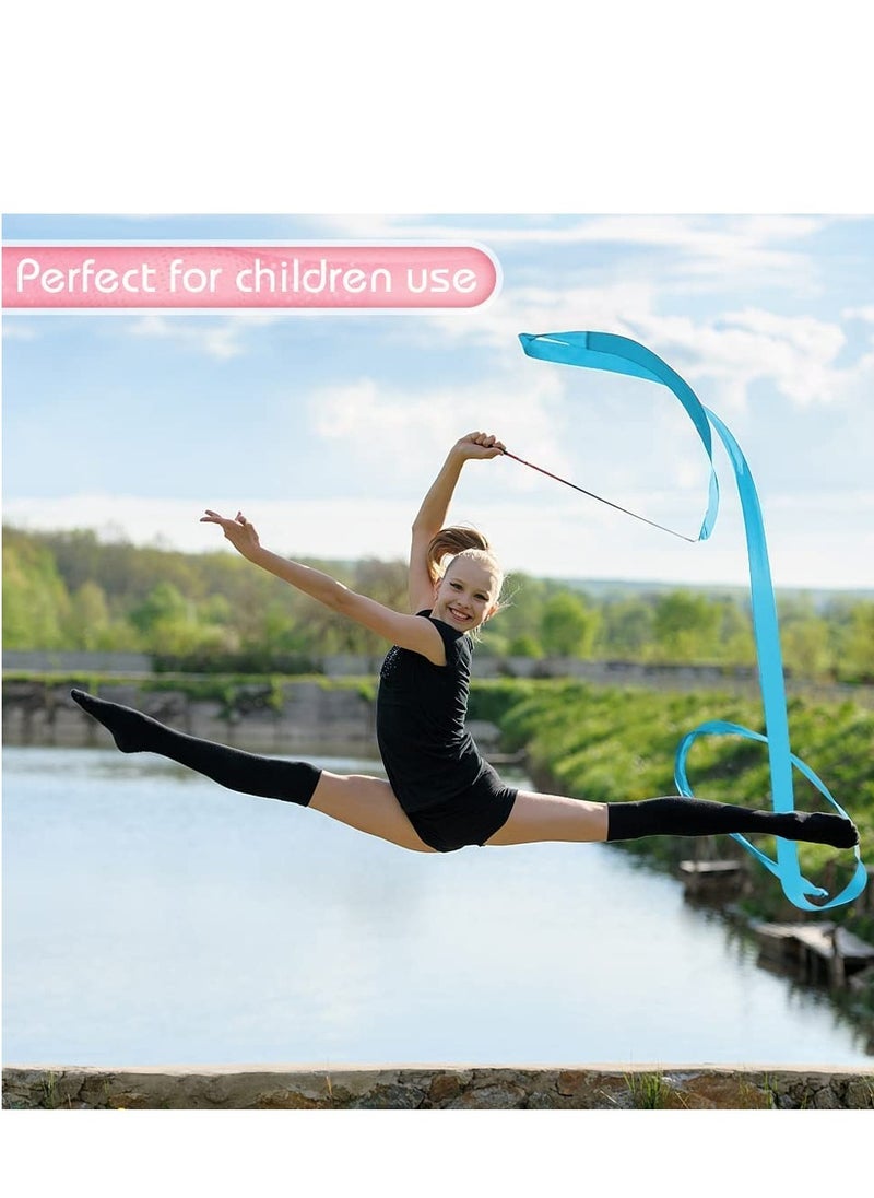 Generic - Dance Ribbons Gymnastic Ribbon for Kids Dancing Streamers Rhythmic with a Twirling Rod Streamer Baton Art Dance Ribbons Rhythmic Baton Twirling Dancing Streamers 8PCS - Image 1