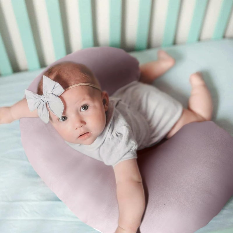 GRSSDER Nursing Pillow Cover, Stretchy Soft Minky Fabric Covers, Fit Most Nursing Support Pillows for Breastfeeding, Comfortable Safe Pillow Cover, Pretty Stylish Pattern - Image 4