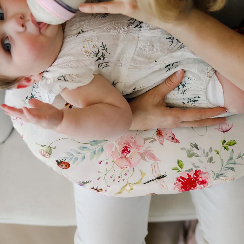 GRSSDER Nursing Pillow Cover, Stretchy Soft Minky Fabric Covers, Fit Most Nursing Support Pillows for Breastfeeding, Comfortable Safe Pillow Cover, Pretty Stylish Pattern - Image 2