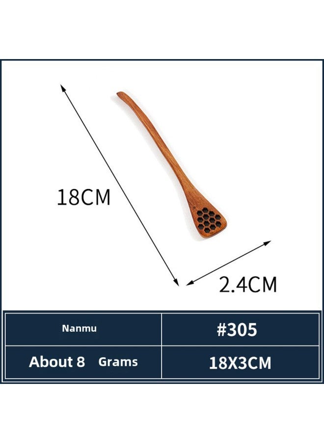 Japanese Wooden Tableware Nanmu Spoon Lotus Middle Spoon Lotus Wooden Spoon Creative Spoon Wholesale-Color:5  - Image 1