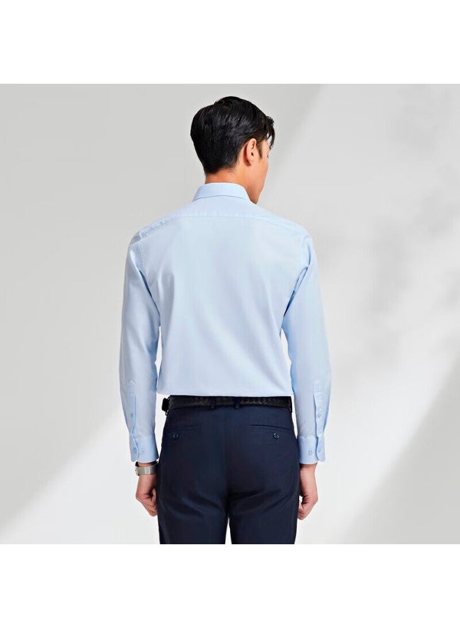 Youngor Men's Shirt, Spring And Summer, Young Men's Business Casual Long-sleeve Shirt, Vldp170011ifa, Light Blue, Size 42 - Image 3