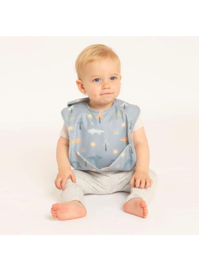 All4Ella Crocodile Recycled Pouch Bib - Image 2