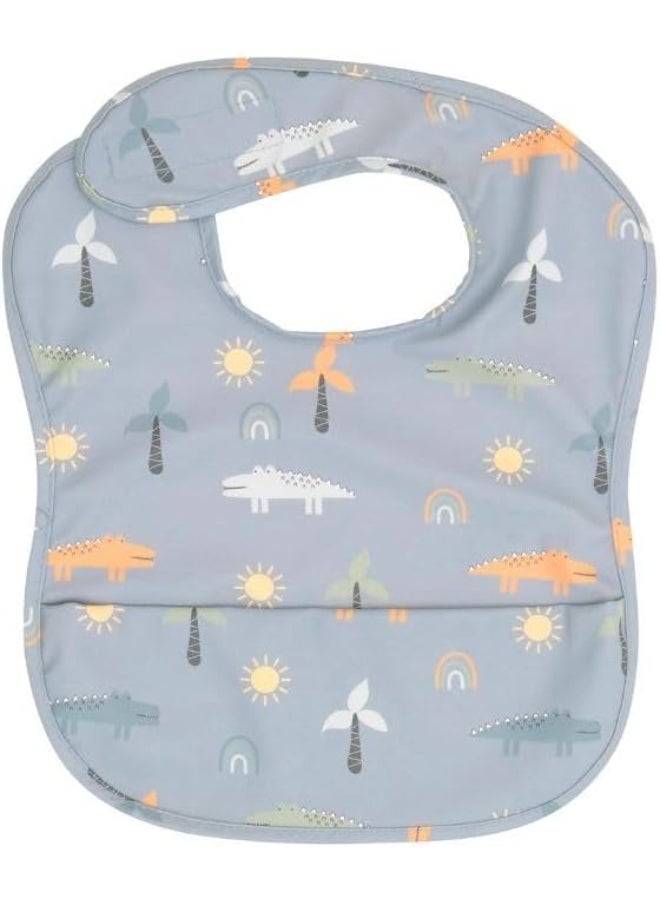 All4Ella Crocodile Recycled Pouch Bib - Image 1