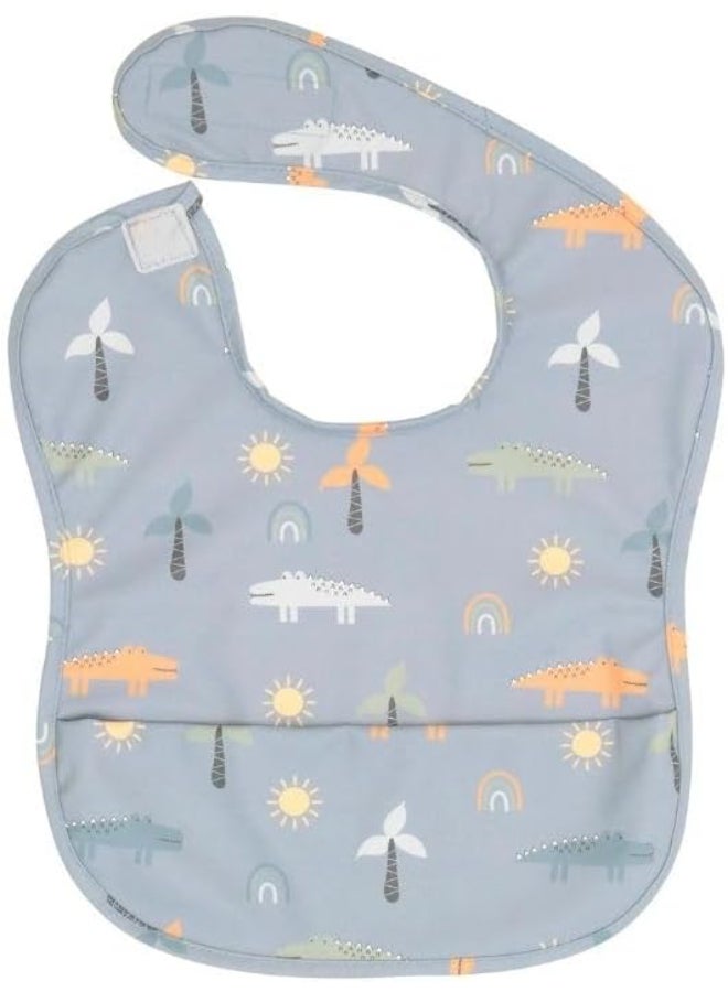 All4Ella Crocodile Recycled Pouch Bib - Image 3
