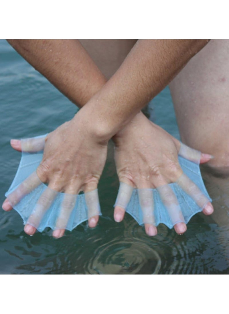 CMGTYYD Silicone Swimming Hand Webbed, Silicone Swimming Gloves, Silicone Material Three Sizes Comfortable Soft Elastic Swimming Equipment, Suitable For Competitive Swimming, Surfing, Body Surfing, Etc  - Image 4