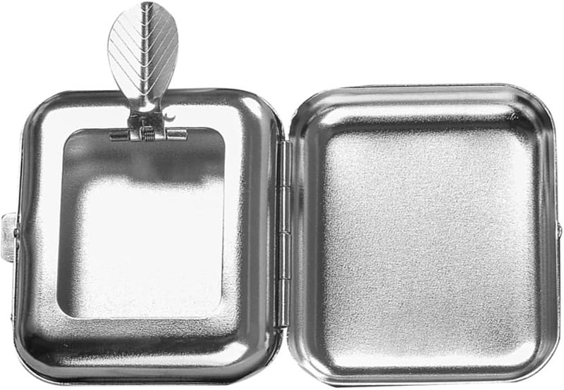 Portable Metal Ashtray with Lid Windproof Travel Car Outdoor Pocket Size Easy Clean - Image 1