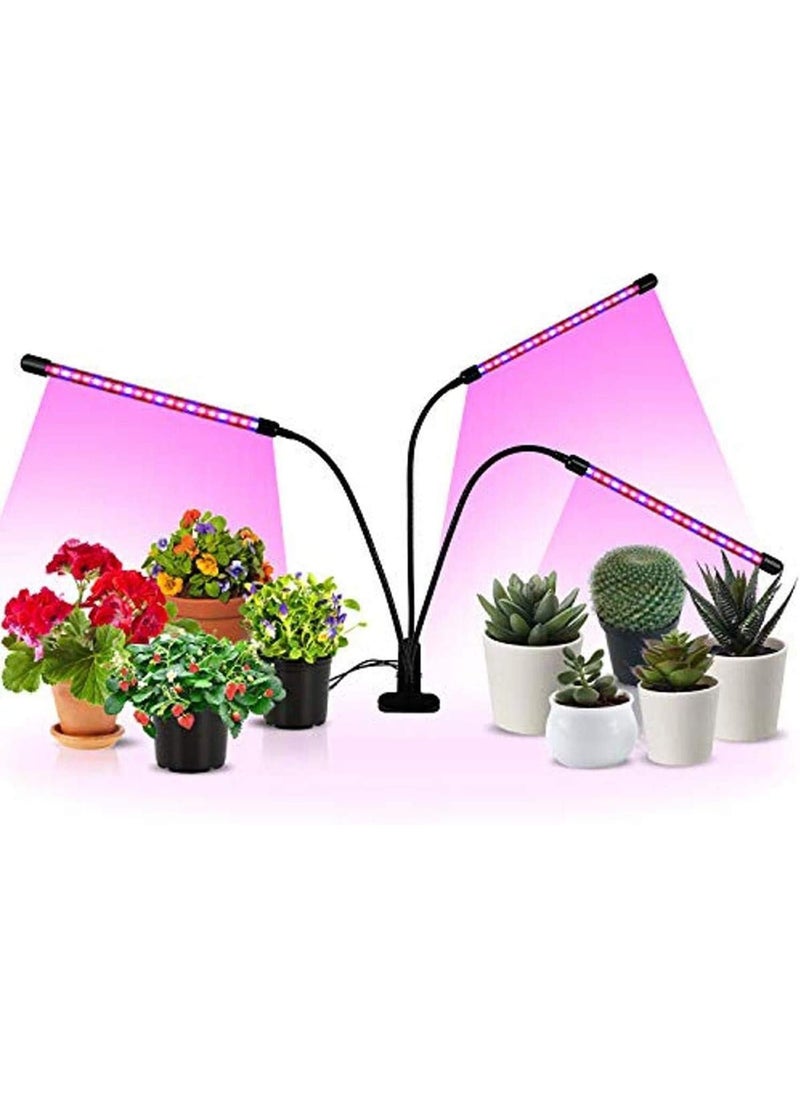 iPower iPower 15W Triple Head LED Grow Light with Auto ONOff 3 9 12H Timing Red Blue Spectrum Adjustable Gooseneck Lamp 11 Dimmable Levels for Indoor Plant Black  - Image 1