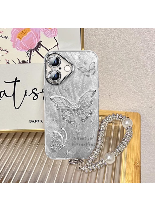 Jiang Ming Jiangming Iphone 17 Case, Iphone 17 Protective Cover, Premium Feel, Full Protection, Shockproof, Trendy, Luxurious, Creative, Butterfly Design With Bracelet For Men And Women, Feather Shell - Image 2