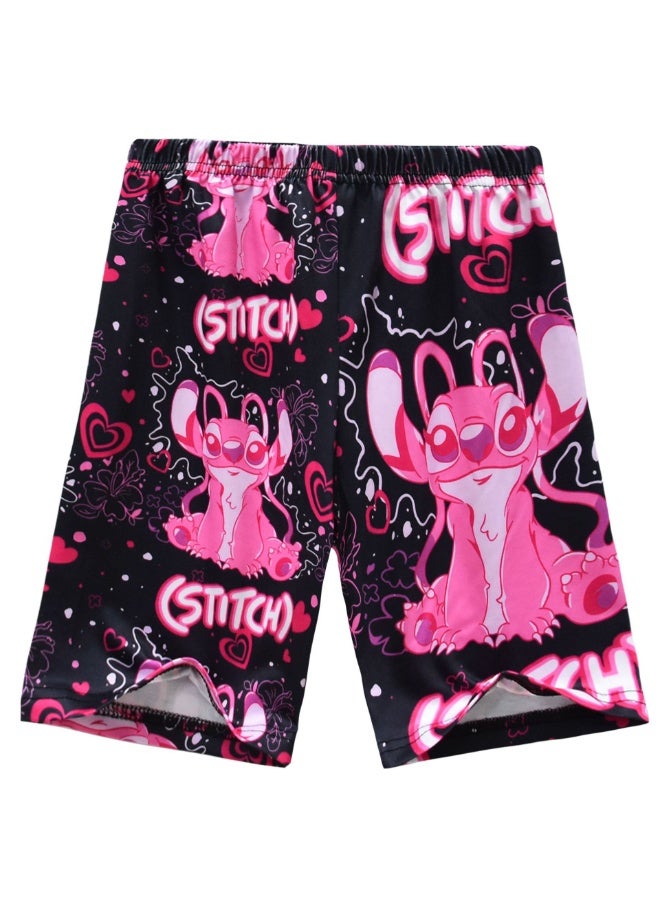 عام فستان ستيتش أنكي للفتيات ، بدلة أطفال كبيرة بأكمام قصيرة + بنطلون ، هدية للعائلة والأصدقاء - Image 3