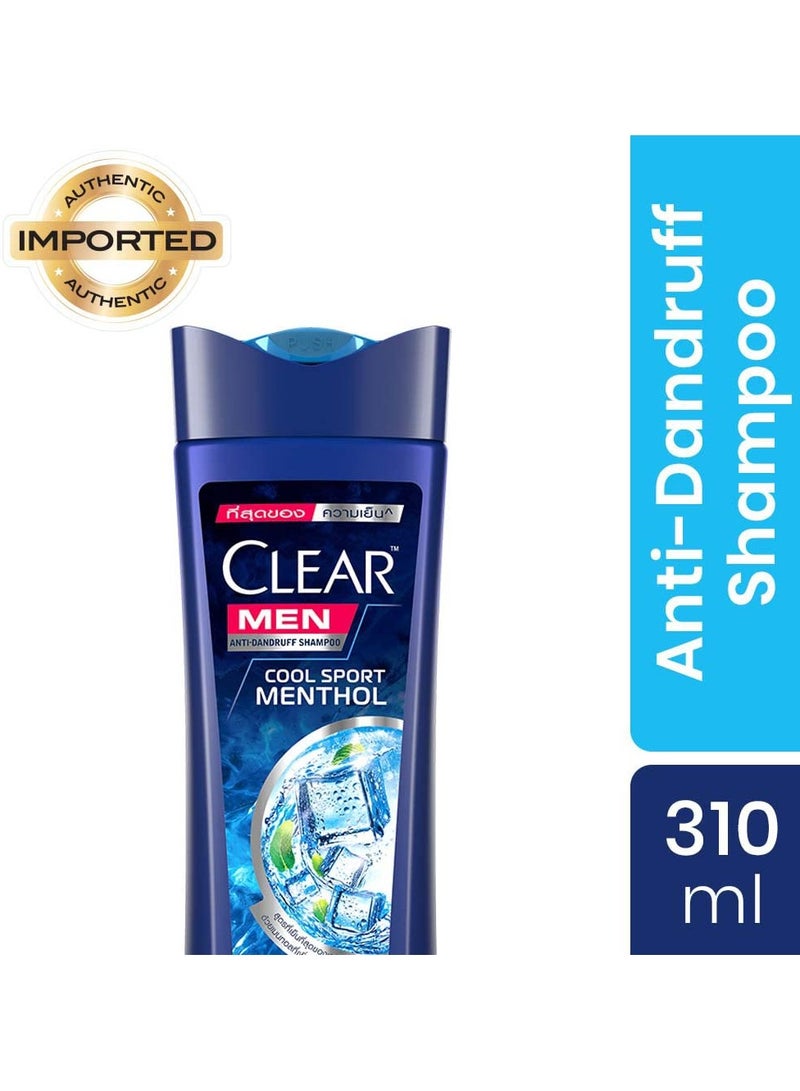 كلير شامبو مضاد للقشرة بفيتامين B3 وتوراين للرجال شامبو كول سبورت منثول مضاد للقشرة مع فيتامين B3 وتوراين لفروة الرأس الدهنية، يزيل الجراثيم والأوساخ والرقائق، تقنية ثلاثية لمكافحة القشرة، عطر منعش (310 مل) - Image 2