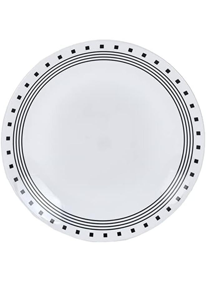 كوريل طقم عشاء مكون من 18 قطعة من زجاج فيتريل سيتي بلوك مقاوم للكسر والكسر، خدمة لمدة 6 أشخاص باللون الأسود - Image 3