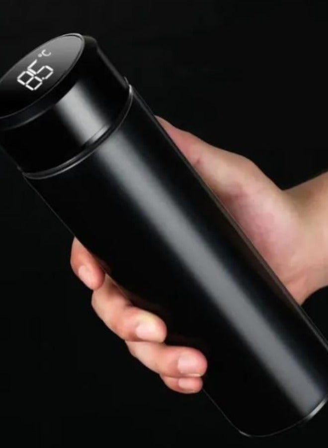 RMZ Digital Water Bottle Stainless Steel Thermos Sports Water Bottle With LED Display Temperature Sweatproof Double Wall Tharmos Bottle(Black)  - Image 3