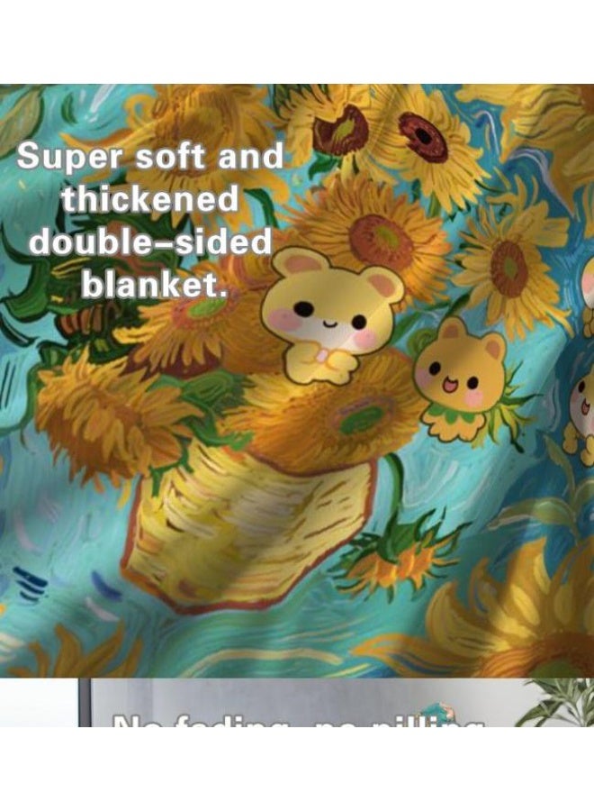 عام بطانية رقيقة من الفانيلا (حرارة ومريحة، ومناسبة للنوم واستخدام اللعبة والغبار والرمل) 150 سم * 200 سم - 88 - Image 5