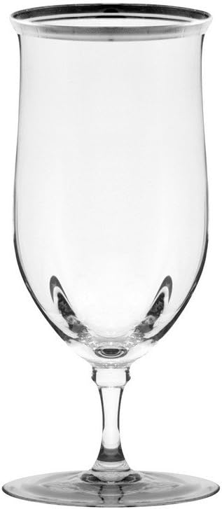 10 Strawberry Street 10 Strawberry Street Windsor 16 Oz Water Goblet with Silver Band Set of 4 