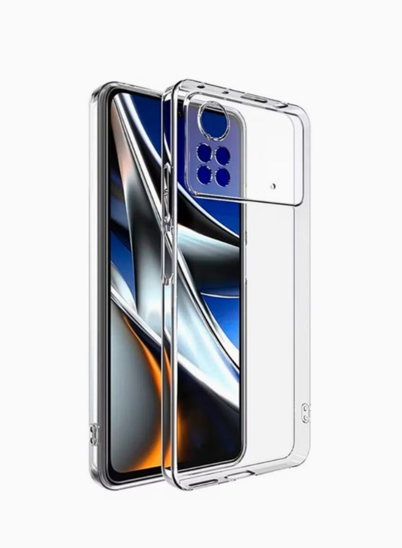 Techie Xiaomi Poco X4 Pro 5G TPU Soft Corner Ultra Slim Clear Case Shockproof Anti Fingerprint Transparent Protective Back Cover - Image 1