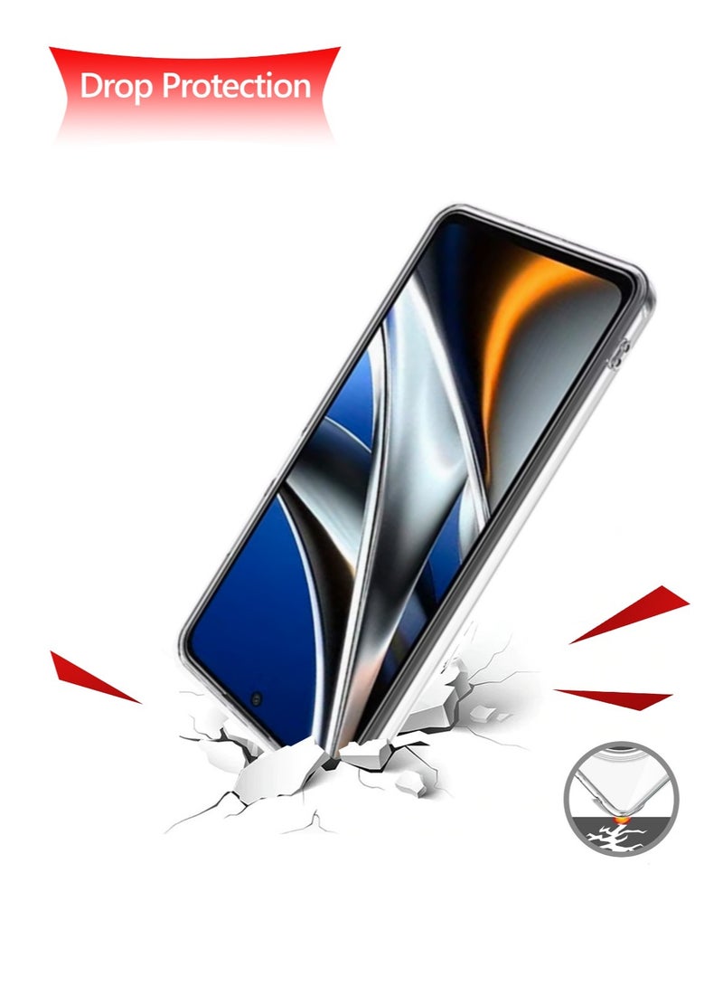 Techie Xiaomi Poco X4 Pro 5G TPU Soft Corner Ultra Slim Clear Case Shockproof Anti Fingerprint Transparent Protective Back Cover - Image 4