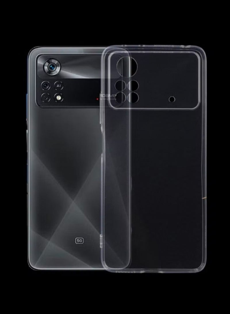 Techie Xiaomi Poco X4 Pro 5G TPU Soft Corner Ultra Slim Clear Case Shockproof Anti Fingerprint Transparent Protective Back Cover - Image 2
