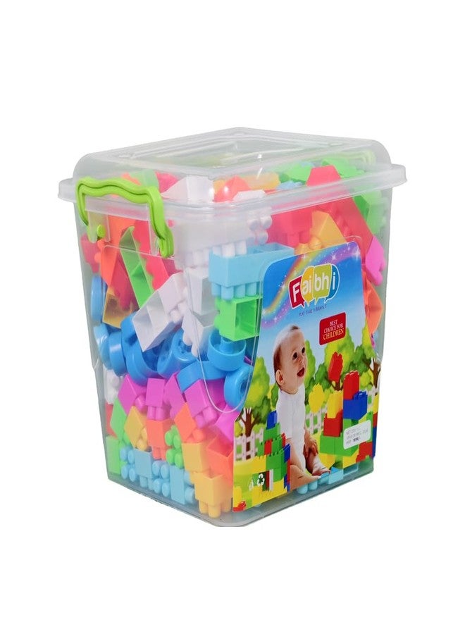 FAIBHI Building Block Set with Storage Container. Entertaining|Educational & Innovative Learning Toy for Kids| Puzzle Shape Assembly | Colorful Toy Set for Children of +3 Years. (Medium Block_250 pcs) - Image 1