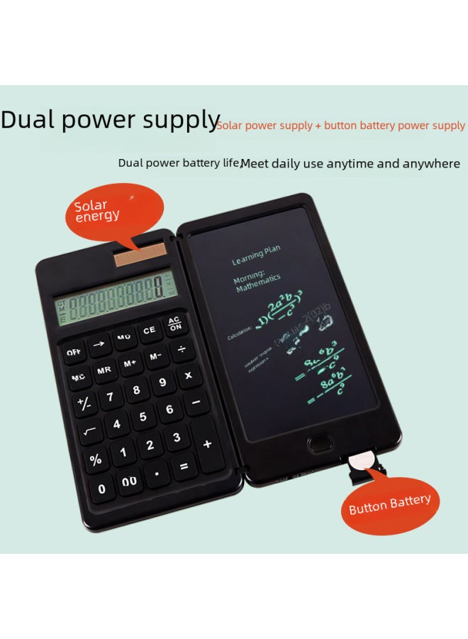New Calculator Writing Pad Learning Office Business Gift Folding Portable Memorandum Writing Pad Calculator - Image 3