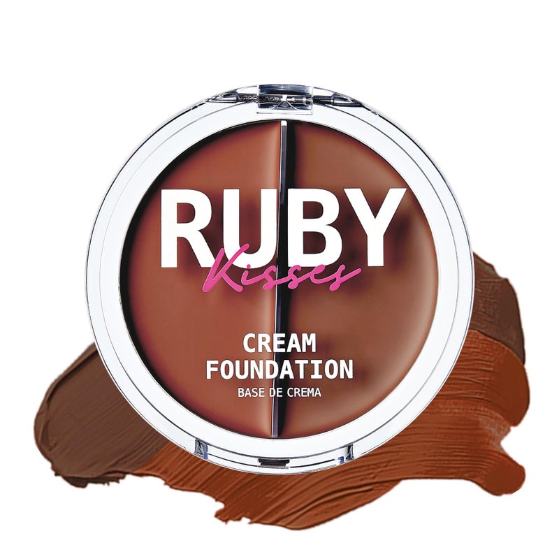 Ruby Kisses 3D Face Creator Cream Foundation & Concealer, 12 Hours Long Lasting, Medium to Full Coverage, Non-Greasy, Ideal for Makeup & Contour Palette (Level 13) - Image 1