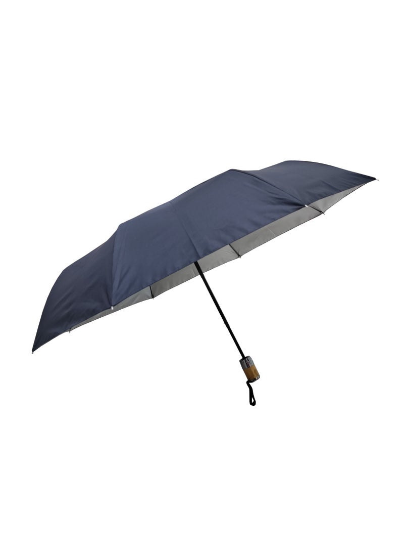 Hello 3Fold Umbrella Black Color with UV Coated - Image 2