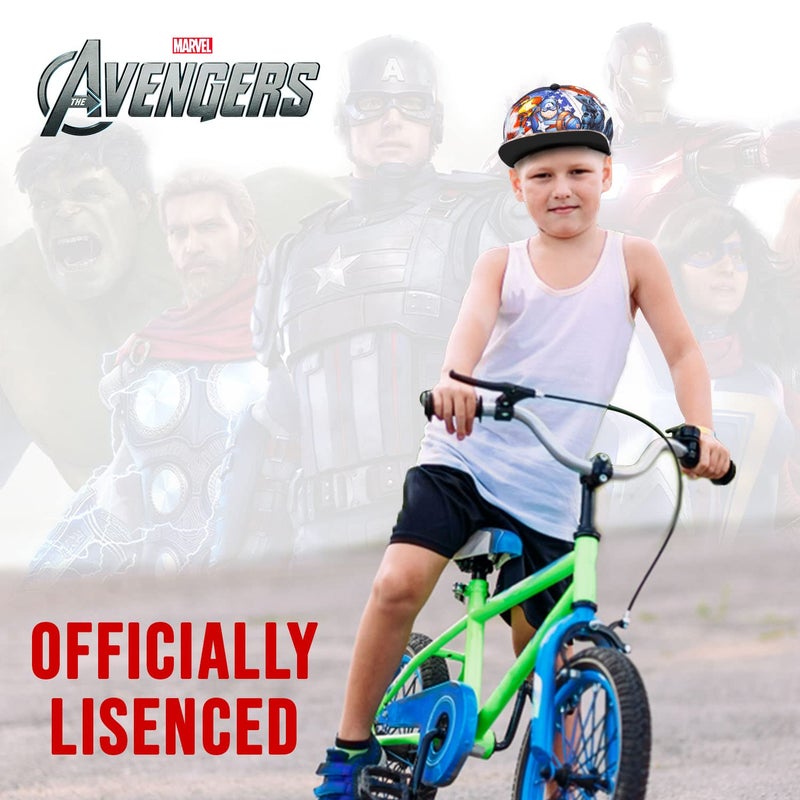 Marvel Avengers, Captain America, Hulk, Ironman Flat Brim Baseball Cap Hat, Boys Ages 5-15 Blue - Image 5