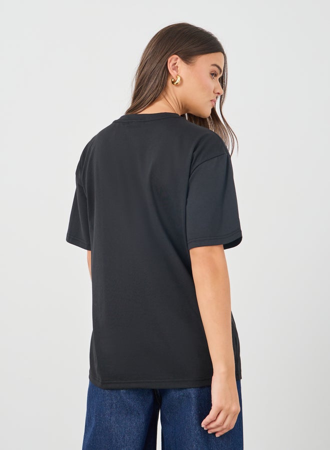 Styli Styli Graphic Print Round Neck T-Shirt  - Image 4