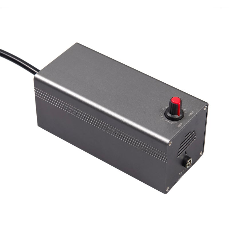 Air Assist Pump: UK Plug, Adjustable 0-30L/Min Flow, High Durability Aluminum Alloy - Low Noise 32dB Design, Stable Air Output for Engraving Cutter Machines - Image 1