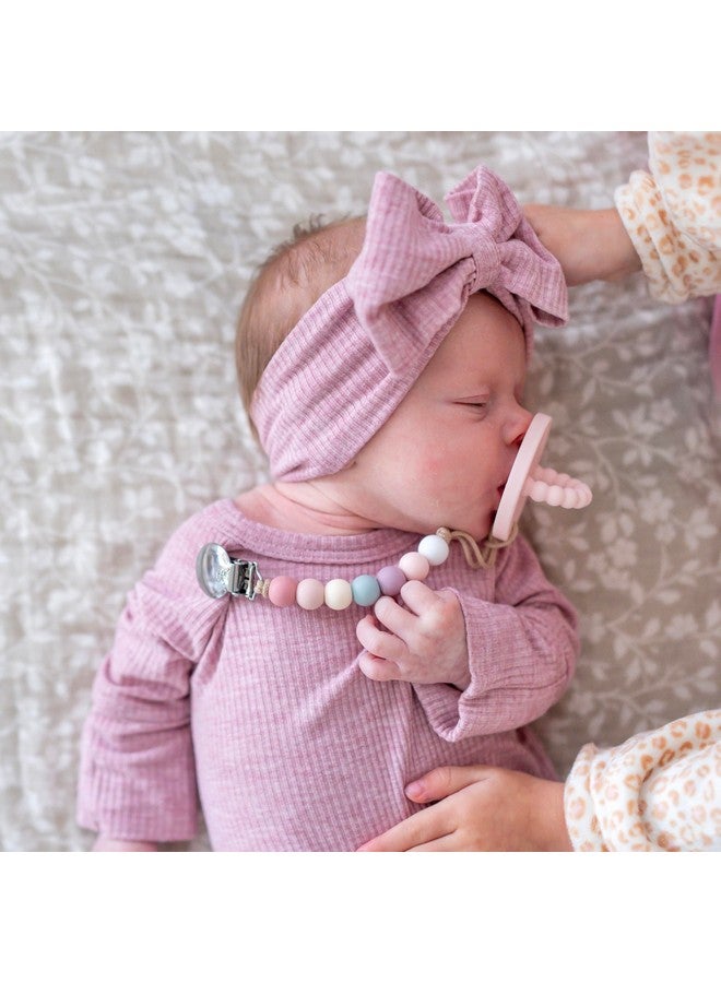Ryan & Rose Ryan & Rose Pacifier Clip Georgia - Silicone Pacifier Clip Baby boy Baby Girl Binky paci Clip Baby Pacifier Holder binkie Clip Binky Clips Newborn Baby Care Baby Pacifier Clip (Blossom) - Image 5