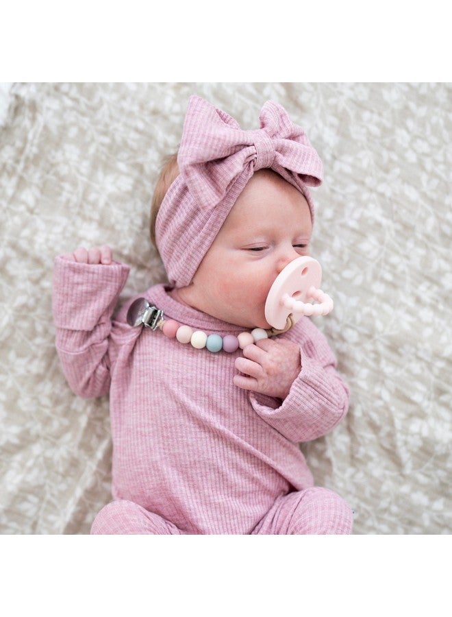 Ryan & Rose Ryan & Rose Pacifier Clip Georgia - Silicone Pacifier Clip Baby boy Baby Girl Binky paci Clip Baby Pacifier Holder binkie Clip Binky Clips Newborn Baby Care Baby Pacifier Clip (Blossom) - Image 3