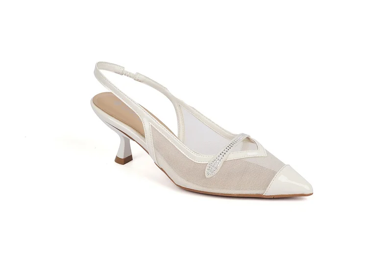 كابلي حذاء نسائي بكعب مدبب