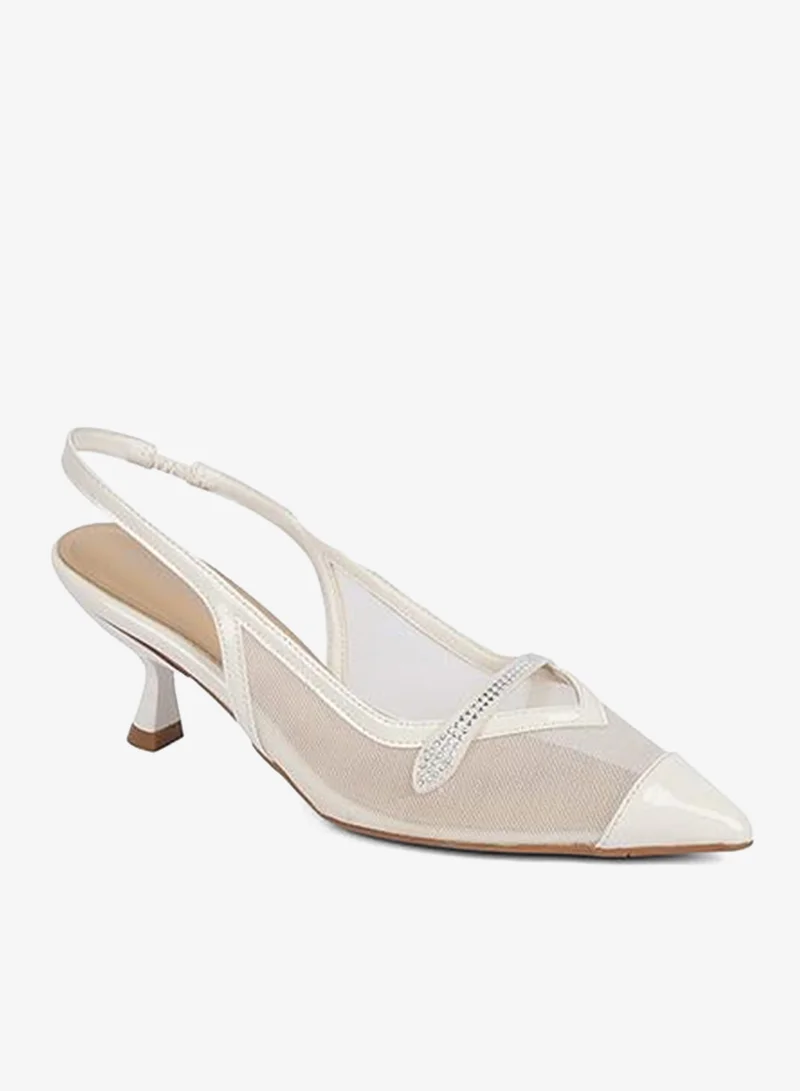 كابلي حذاء نسائي بكعب مدبب