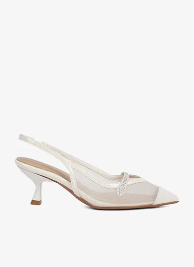 كابلي حذاء نسائي بكعب مدبب