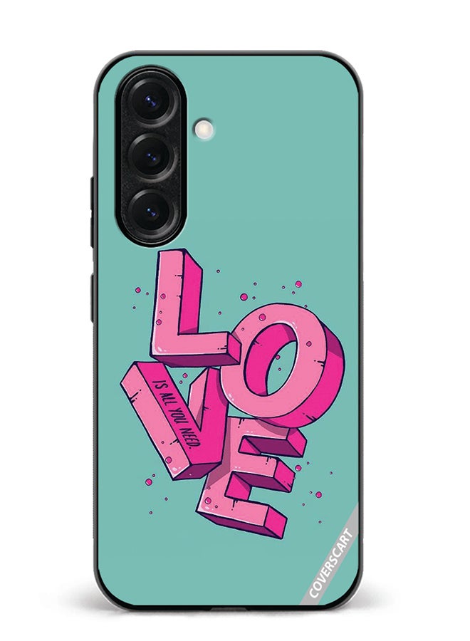 VR CREATIVE Protective Case Cover For Samsung Galaxy S25 Plus Love Is All You Need Design Multicolour