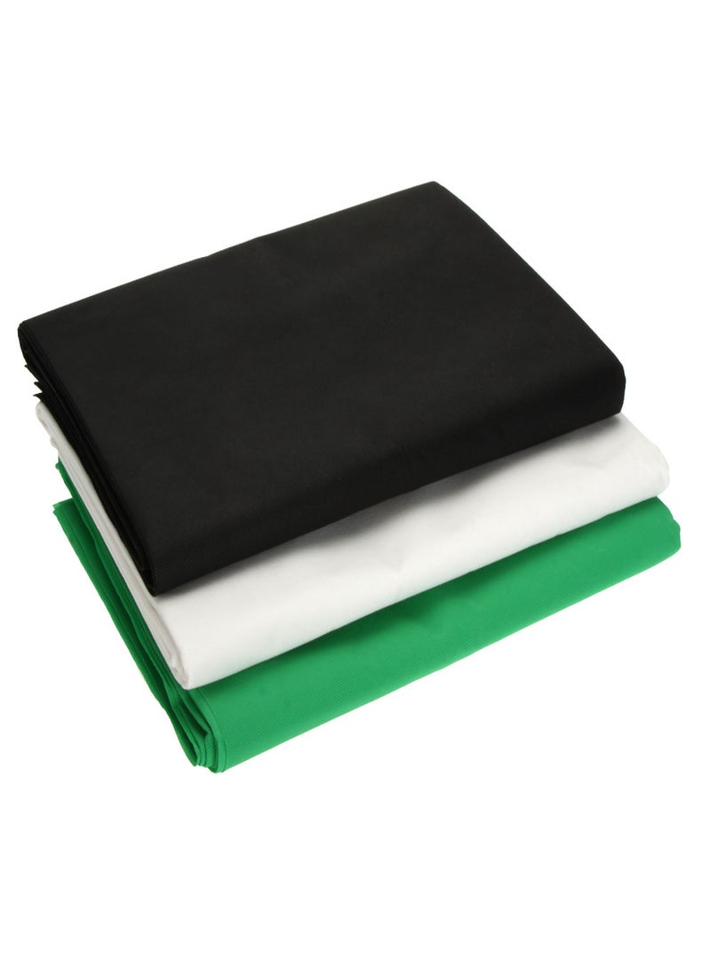 1.6 x 3M / 5 x 10FT Photography Studio Non-woven Backdrop Background Screen 3 Colors for Option Black White Green  - Image 4